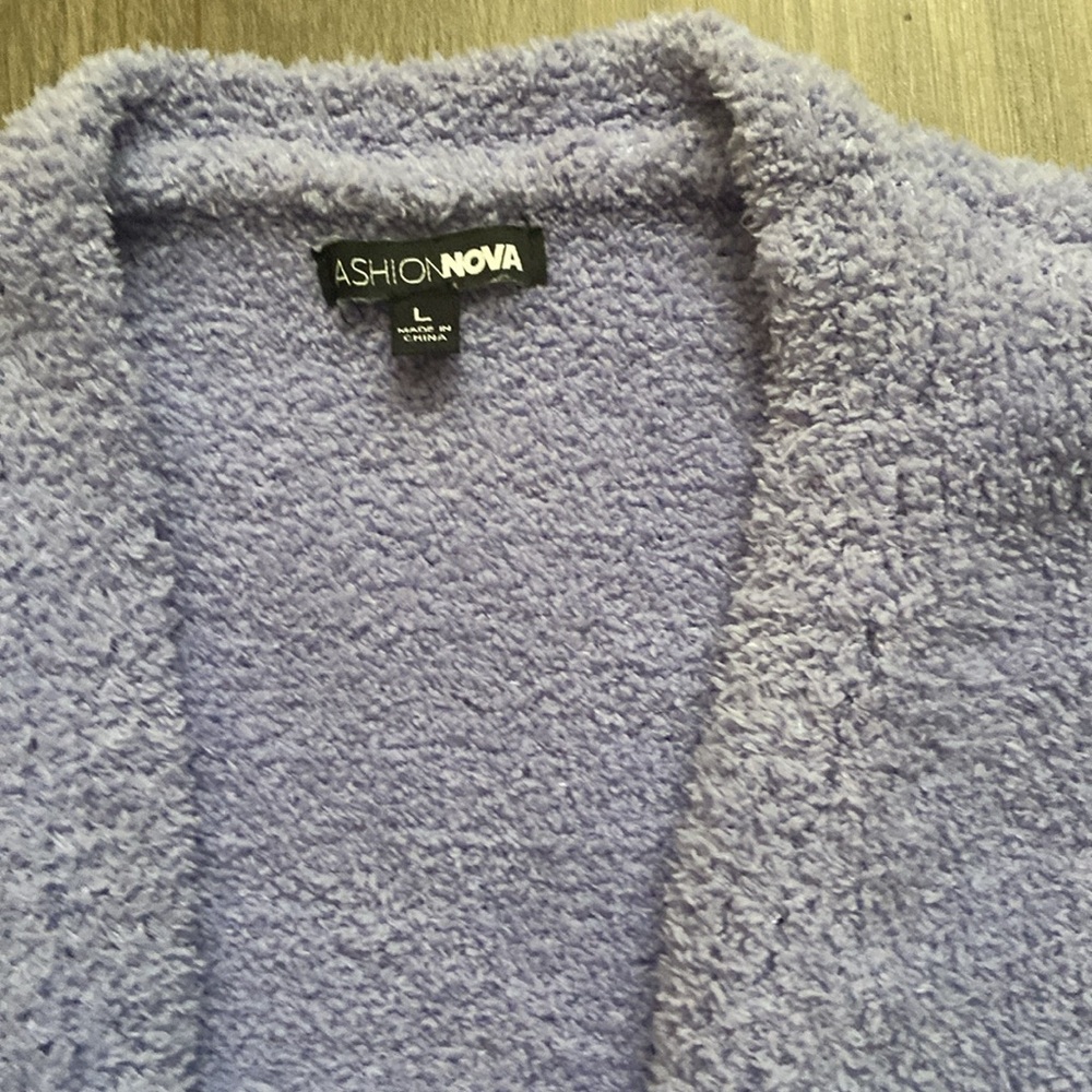 FASHION NOVA OPEN FRONT FLUFFY MAXI CARDIGAN - Picture 5 of 10